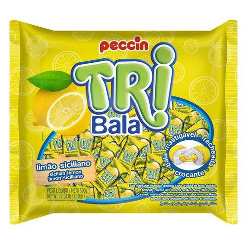 Bala Tribala Limão Siciliano 500g - Peccin