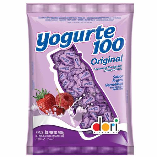 Bala Yogurte 100 Frutas Vermelhas 600g Dori 1002376