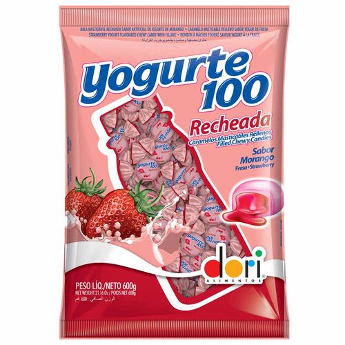 Bala Yogurte 100 Recheada 600g Dori 1003458