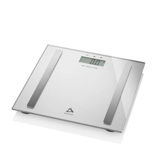 Balança Digital com Analisador Corporal Gordura Agua Massa Muscular e Ossea Peso 180kg Cor Prata