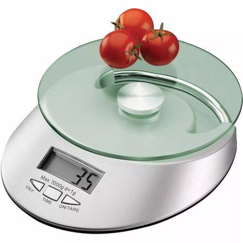Balança Digital de Cozinha Inox Até 7kg Tomate SF-450