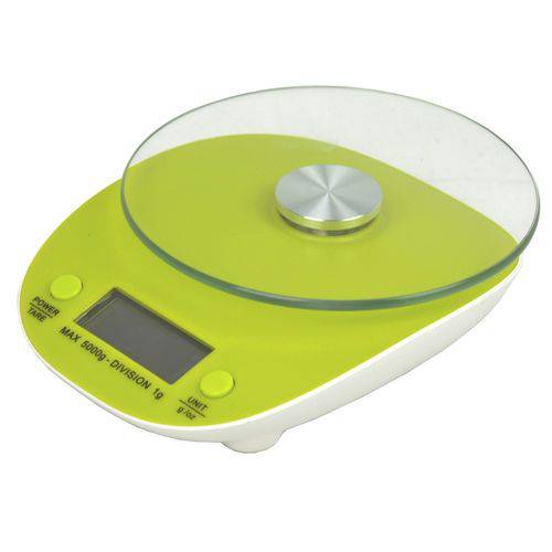 Balança Eletrônica Digital de Cozinha 5kg CBR02986 Verde