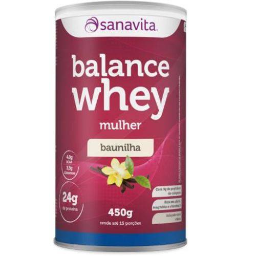 Balance Whey Mulher com Colágeno - Sanavita - 450g Baunilha