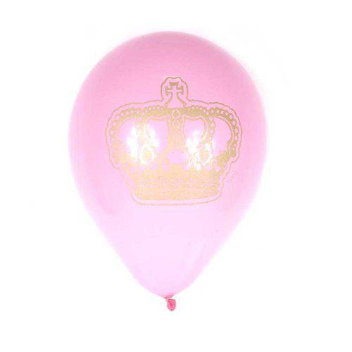 Balão Balloontech Coroa Rosa Nº10 com 25 Unidades