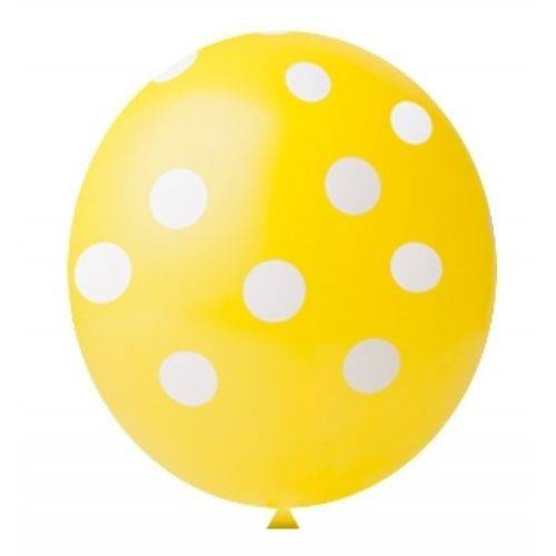 Balão / Bexiga Happy Day N11 Confete Amarelo C/25