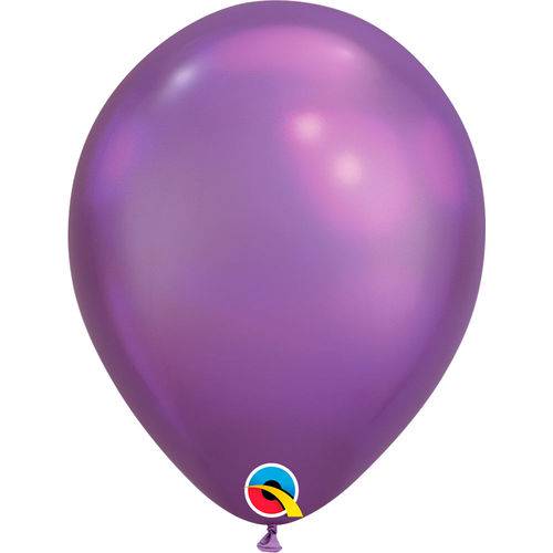 Balão Bexiga Látex Chrome Roxo 11 Polegadas C/10 Unidades