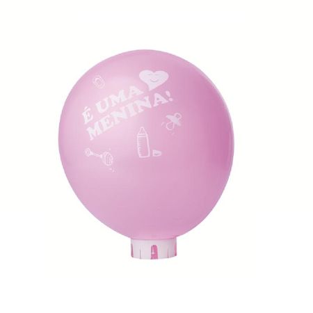 Balão/Bexiga Rosa é Menina Nº 11 - 25 Unidades