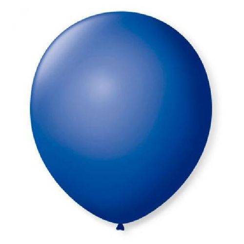 Balão Bexiga São Roque Liso Azul Cobalto N7 - 15 Pacotes