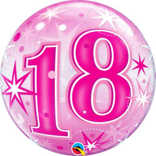 Balão Bubble - 18 Anos Girl - 22 Polegadas - Qualatex