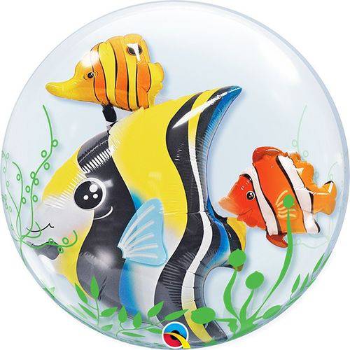 Balão Bubble - Peixes - 24 Polegadas - Qualatex