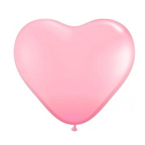 Balão Coração Rosa Tamanho 10 C/25 - Pic Pic