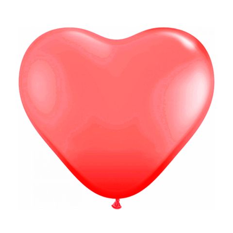 Balão Coração Vermelho Tamanho 6 C/50 - Pic Pic