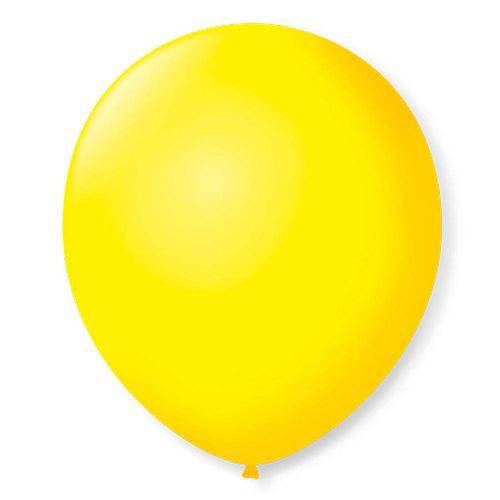 Balão de Látex Amarelo Citrico 50 Unidades - São Roque
