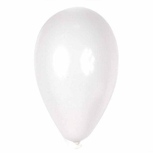 Balão de Látex Branco 7" 18cm 50un São Roque