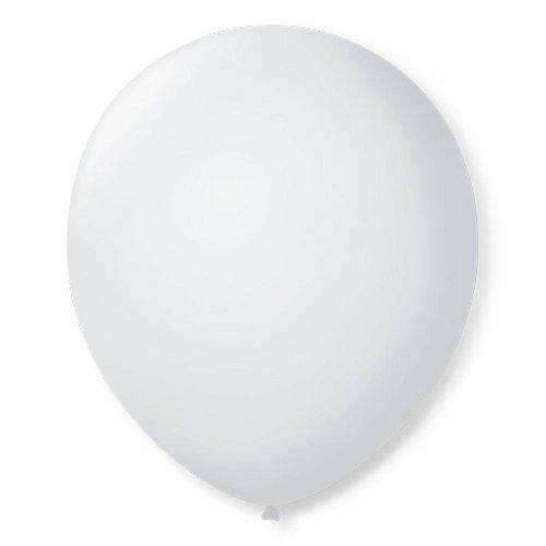 Balão de Látex Branco Polar 50 Unidades - São Roque