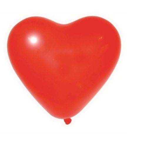 Balão de Látex Coração Vermelho 11" 12 Unidades Happy Day
