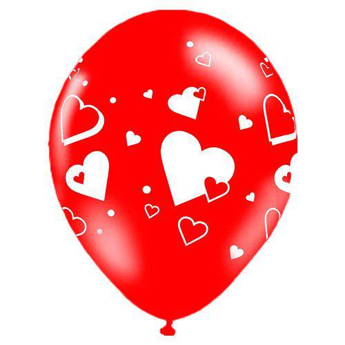 Balão de Látex Corações 10” com 25 Unidades Balloontech