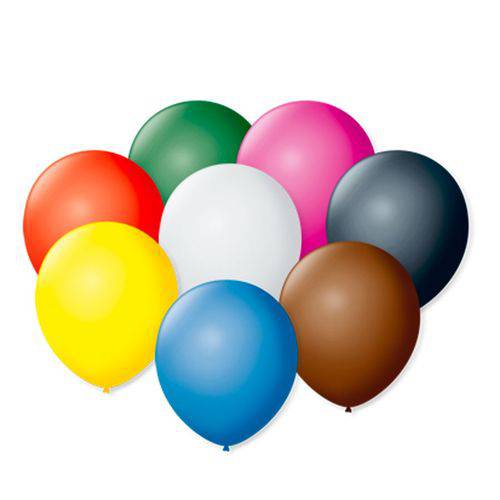 Balão de Látex Cores Sortidas 50 Unidades - São Roque