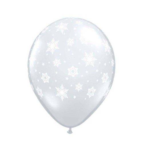 Balão de Latex Flocos de Neve Cristal N11 25 Unidades
