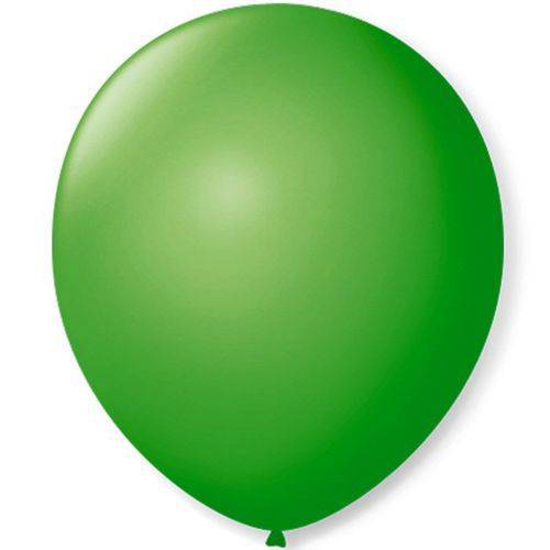 Balão de Látex Liso Verde Maça 7 Polegadas com 50 Un.