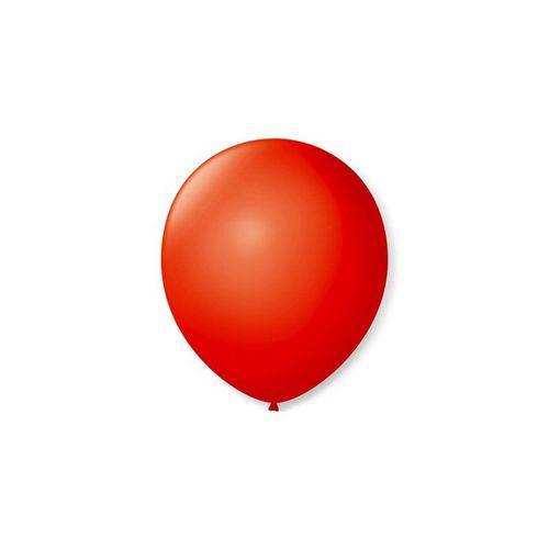 Balão de Látex Liso Vermelho Quente 7 Polegadas com 50 Un.