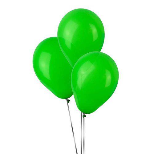 Balão de Látex Verde Escuro Liso 50 Unidades