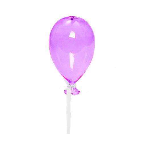 Balão de Vidro Transparente Rosa Decoração Festas