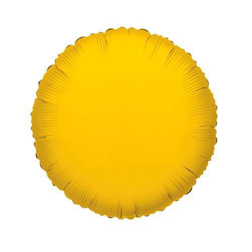 Balão Decorador Metalizado Standard Circulo Dourado