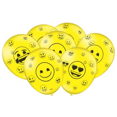 Balão Especial Látex "9" Emoji 25un Festcolor