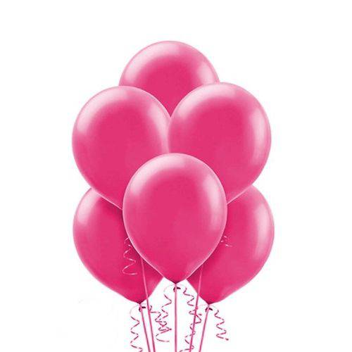 Balão Latéx Liso Nº 9 23cm C/ 50 Unidades Pink
