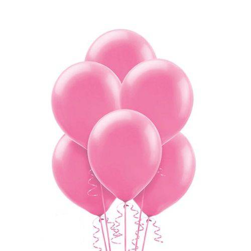 Balão Latéx Liso Nº 9 23cm C/ 50 Unidades Rosa