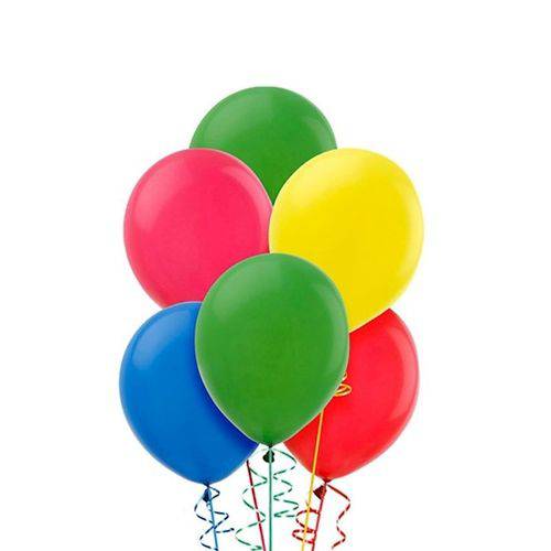 Balão Latéx Liso Nº 9 23cm C/ 50 Unidades Sortido
