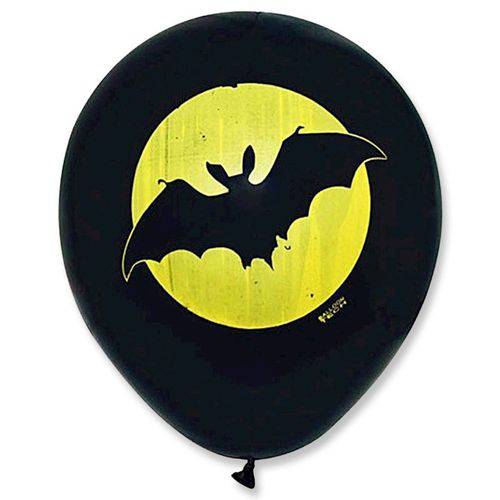 Balão Látex Morcego N10 - 28cm C/ 25 Unidades
