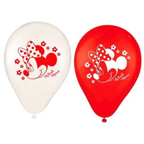Balão Latéx N9 - Minnie Vermelha C/ 25 Unidades