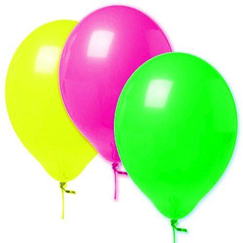 Balão Latéx Neon Sortido Nº 9 23cm C/ 30 Unidades