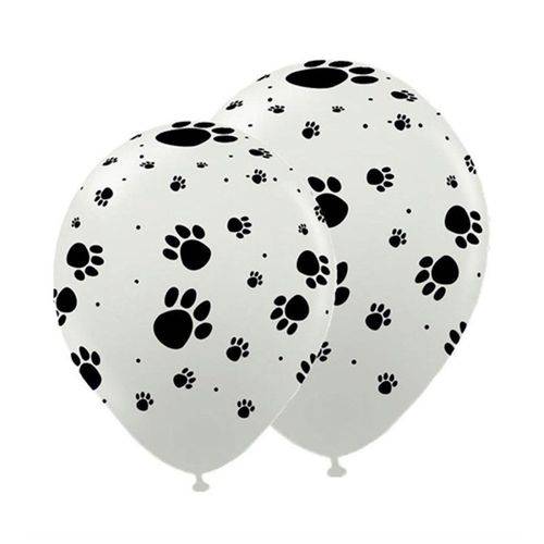 Balão Latéx Patinhas de Cachorro N9 - 23cm C/ 25 Unidades