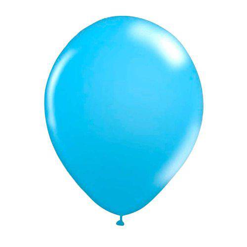 Balão Liso Azul Claro Tamanho 7 C/50 - Pic Pic