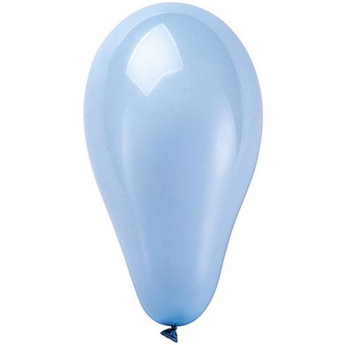 Balão Liso Pera Nº 07 Azul Claro com 50 Unidades - Regina Festas