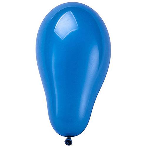 Balão Liso Pera Nº 07 Azul com 50 Unidades - Regina Festas
