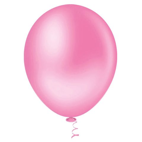 Balão Liso Rosa Forte Tamanho 7 C/50 - Pic Pic