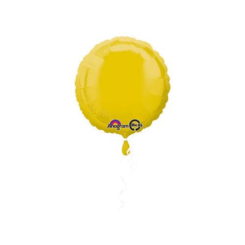 Balão Metal Círculo Amarelo