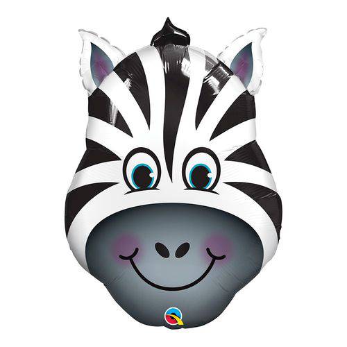 Balão Metalizado 14 Polegadas - Zebra Louca - Qualatex