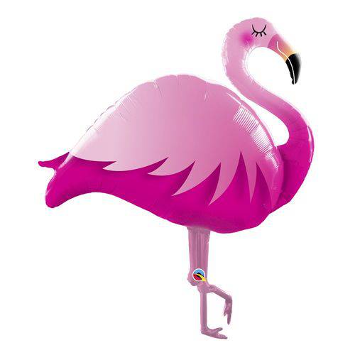 Balão Metalizado - 46 Polegadas - Flamingo Rosa - Qualatex