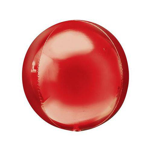 Balão Metalizado 4D Esfera Vermelh