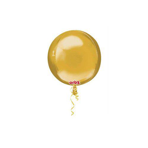Balão Metalizado Bola / Órbita Dourado