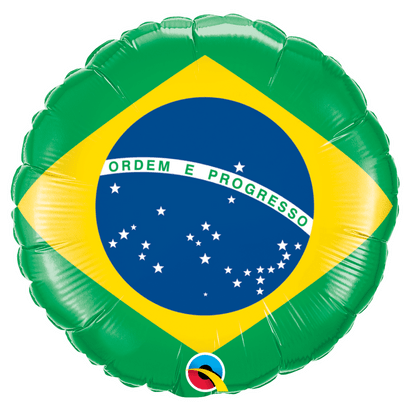 Balão Metalizado Brasil Tamanho 18 Qualatex