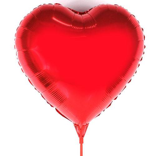Balão Metalizado Coração 18" (aprox. 45cm) Vermelho