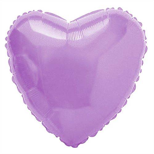 Balão Metalizado Coração 9 Polegadas - 23 Cm Lilás