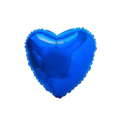 Balão Metalizado Coração Azul - Flexmetal
