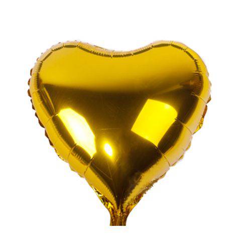 Balão Metalizado Coração com Vareta C/20